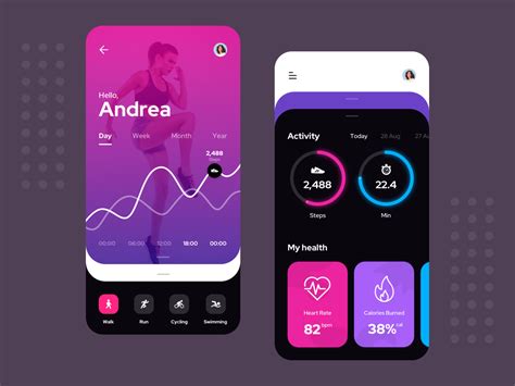 Fitness App UI by creativedreams on Dribbble