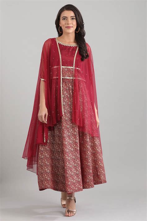 Buy Red Round Neck Set Online for Woman | Shop for Aurelia