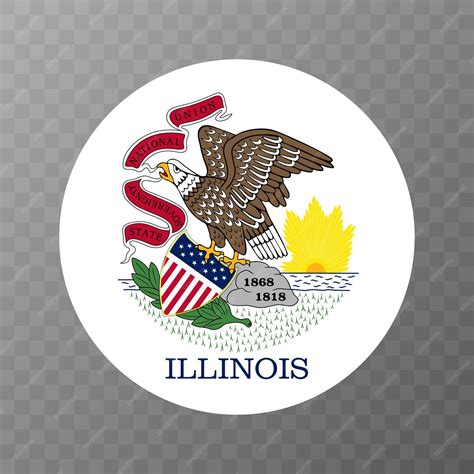 Premium Vector | Illinois state flag vector illustration
