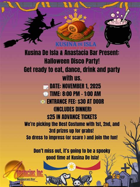 Kusina De Isla x Anastacia Bar Present: Halloween Disco Party!, Kusina ...