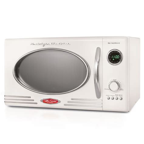 Nostalgia 0.9-cu ft Small 800-Watt Countertop Microwave (Ivory) RMO4IVY ...