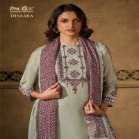 OMTEX DIYAARA RUBINA SILK DIGITAL PRINT WITH EMBROIDERY FANCY UNSTITCH ...
