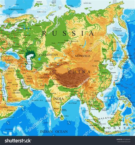 Asia Physical Map Pdf