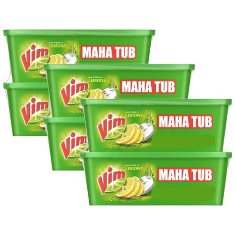 Vim With Power of Lemons Maha Tub Dishwash Bar (500g X 2) Pack of 3 ...