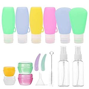 Buy 16 PCS Travel Accessories Leakproof Silicone Refillable Travel ...