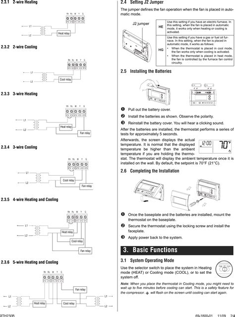 Honeywell Thermostat Rth230B Users Manual 69 1800 Programmable ...