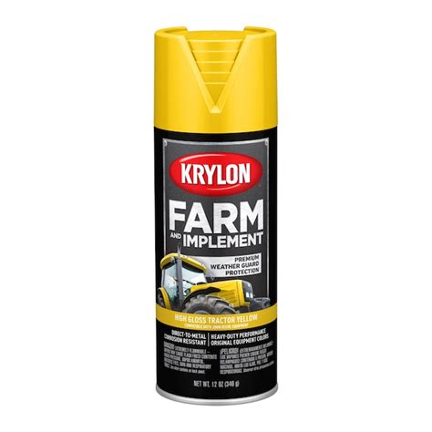 Krylon Farm and Implement High-gloss Tractor Yellow Spray Paint (NET WT ...