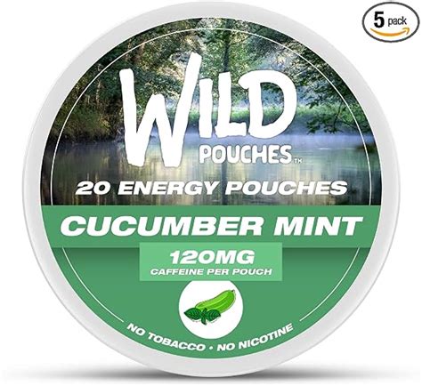 Wild 5 Pack 120mg Caffeine Pouches Nicotine Free India | Ubuy