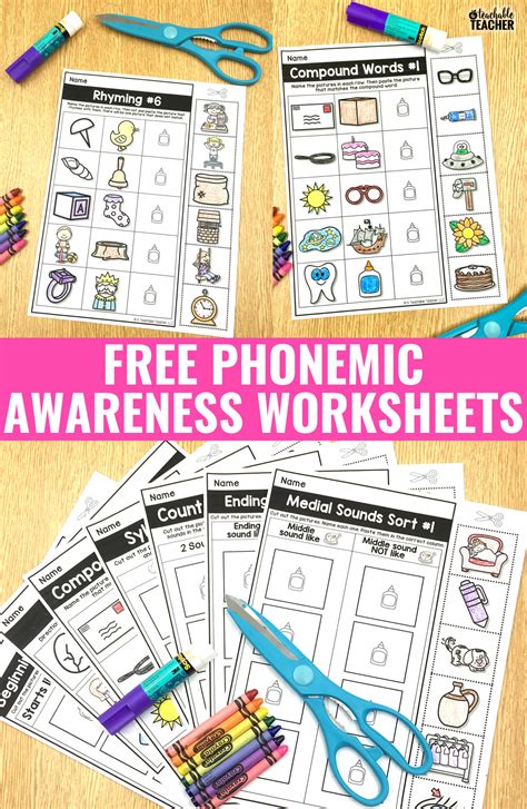 FREE Phonemic Awareness Worksheets | Phonemic awareness, Worksheets and ...