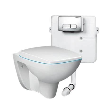 Hindware Wall Mounted White Closet WC Enigma Combo 518887 WHITE with P ...