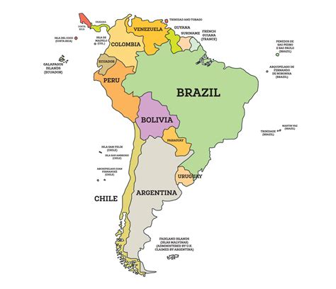 Mapa De America Del Sur Con Nombres Y Capitales Uno - allyouneedisbeans