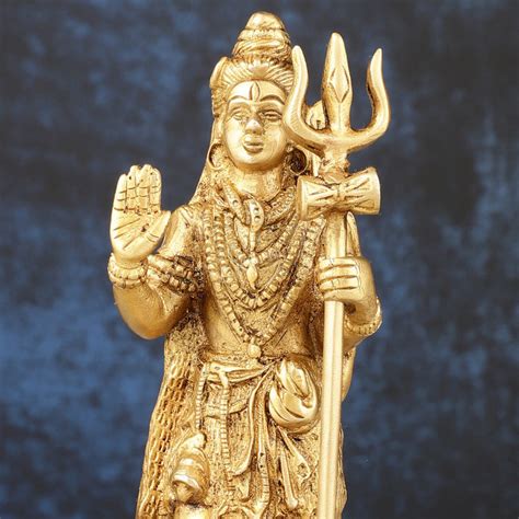 Brass Lord Shiva Statue - 8.5" Tall – Budhshiv.com