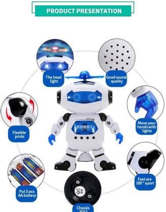 Haulsale Musical Dancing Robot Toy for Kids with Flashing Lights ...