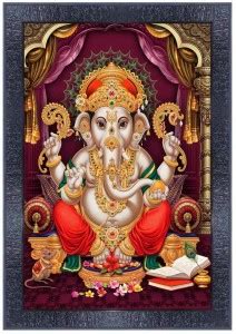 pnf Ganesh Wall Painting Synthetic frame-20130 Religious Frame Price in ...