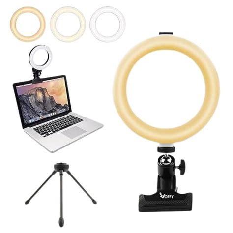 VOFFY Video Conference Lighting Kits, 6” LED Selfie Ring Light with ...