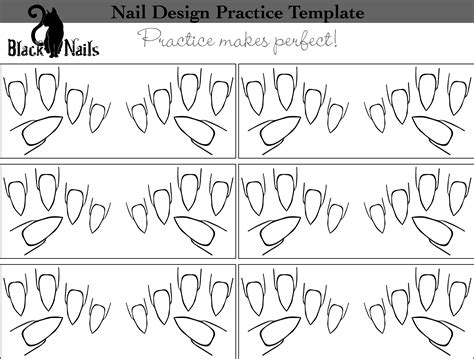 Printable Blank Nail Template | Printable AT A GLANCE