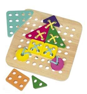 RYST - Wooden Lacing and Threading Pattern Toy for Fine mortor Skills ...