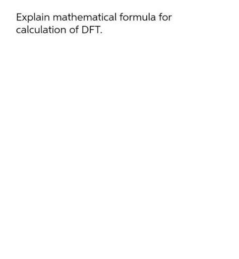 Image result for DFT Formula