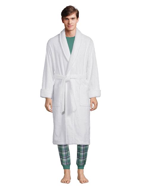 Lands' End Men's Calf Length Turkish Terry Robe - Walmart.com