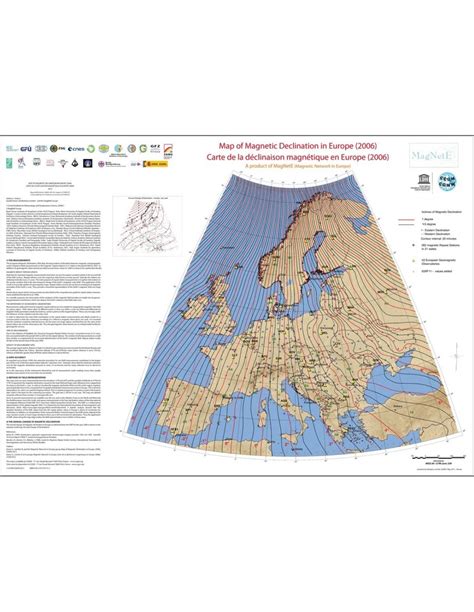 Magnetic North Declination Map