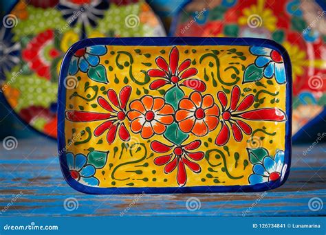 Mexican Pottery Talavera Style of Mexico Stock Image - Image of craft ...