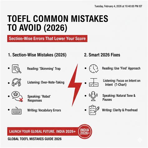 TOEFL Common Mistakes to Avoid (2026): Section-Wise Errors That Lower ...