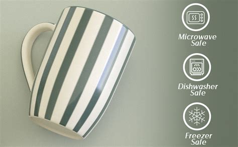 Buy The Earth Store Grey Stripe Coffee Mug - 420ml Each Capacity ...
