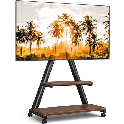 RTVR Rolling TV Stand for 43-80" TV, Portable TV Stand on Wheels with ...