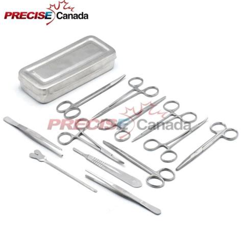 Buy 2 Set of 13 Pcs Basic Minor Surgery Kit W/ Steel Box Surgical ...