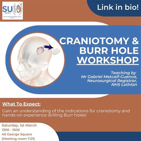 SUNS Neurosurgical Workshop: Craniotomy and Burr holes | Event listing ...