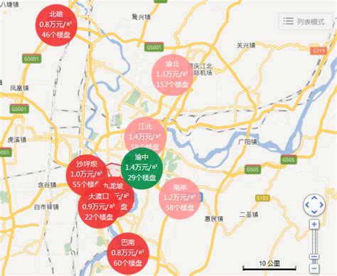 最新！重庆主城9区房价地图曝光！这几个区域均价已破1.5万/㎡！ - 知乎