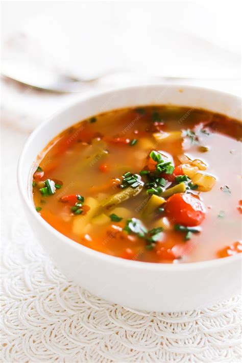 Premium Photo | Hot vegetable soup in bowl comfort food and homemade meal