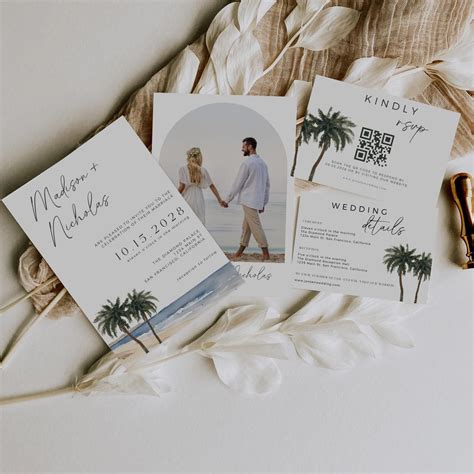 Beach wedding invitation 60 photos - Vianawedding.com
