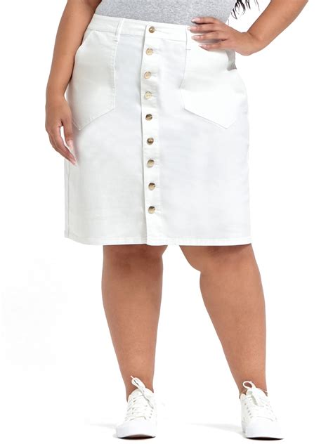 A3 Denim Women's Plus Size Midi Skirt - Walmart.com