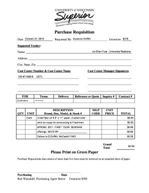 Purchase Requisition Format In Word - Fill Online, Printable, Fillable ...