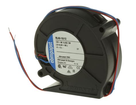 RL48-19/14 ebm-papst | ebm-papst RL 48 Series Centrifugal Fan, 24 V dc ...