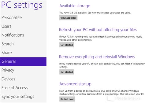 Image result for Reinitialiser Windows 8