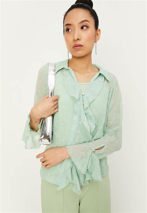 Buy Women Textured Shawl Collar Top with Cami Online at just Rs. 999.0 ...