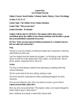 Eyewitness Memory Classroom Exercise 的图像结果