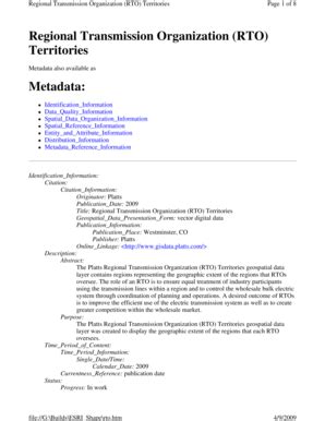 Fillable Online Regional Transmission Organization RTO Territories ...