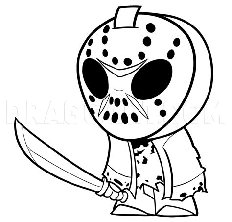 Voorhees Coloring Printable Jason Coloring Pages