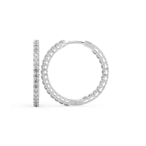 Lab Grown Diamond Hoop Earrings by Stefee – Stefee Jewels