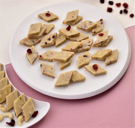 Shop Delightful Cranberry Kaju Katli Online at SweeDesi