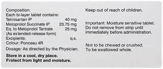 Telvas Beta 25 Tablet: Uses, Side Effects, Price & Substitutes