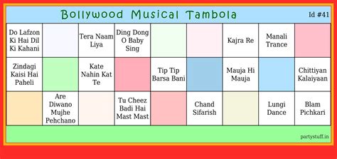 Tambola Samples | Kitty Party Games, Theme Tambola Tickets, PartyStuff