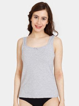 Buy Zivame Rosaline Knit Cotton Camisole - Black Beauty Online