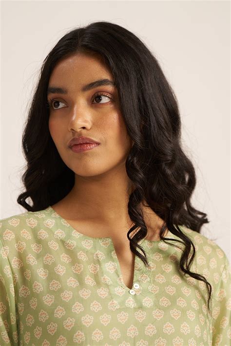 Pistachio Green Silk Kurta - Ganga Fashions