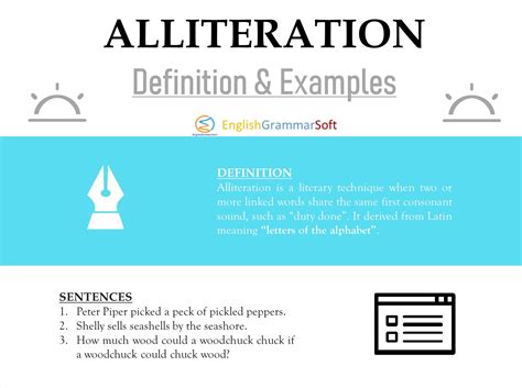 Alliteration Examples Sentences