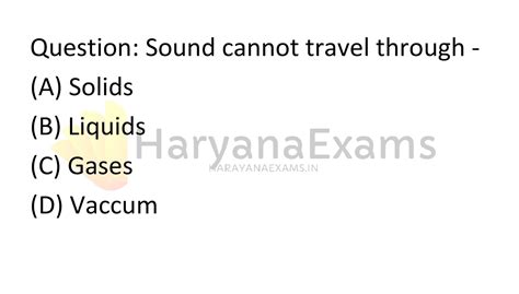 Sound cannot travel through