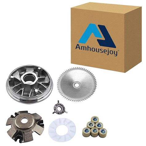 Amhousejoy Complete Variator Kit Fit for GY6 49cc 50cc Chinese Scooter ...